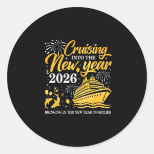 Seglar in i det nya året 2026 Gott nytt år 202 Runt Klistermärke