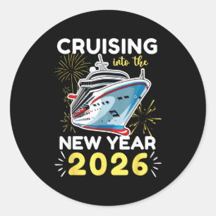 Seglar in i det nya året 2026 runt klistermärke