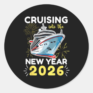 Seglar in i det nya året 2026  runt klistermärke