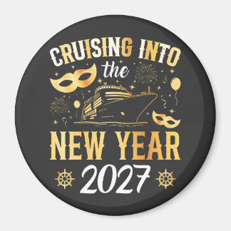 Seglar in i det nya året 2027 Cirkel Magnet