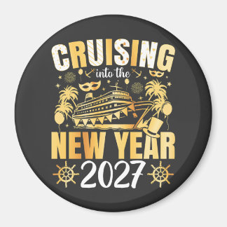 Seglar in i det nya året 2027 Cirkel Magnet