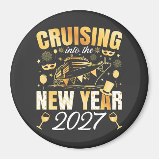 Seglar in i det nya året 2027 Cirkel Magnet
