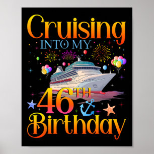 Seglar in i min 46-årsdag Kryssning 46 år gammal Poster