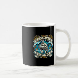 Seglar in i min 50-årsfödelsedagsresa kaffemugg