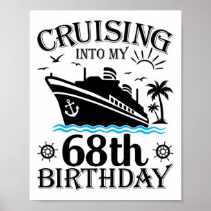 Seglar in i min 68-årsdag Kryssning 68 år gammal Poster