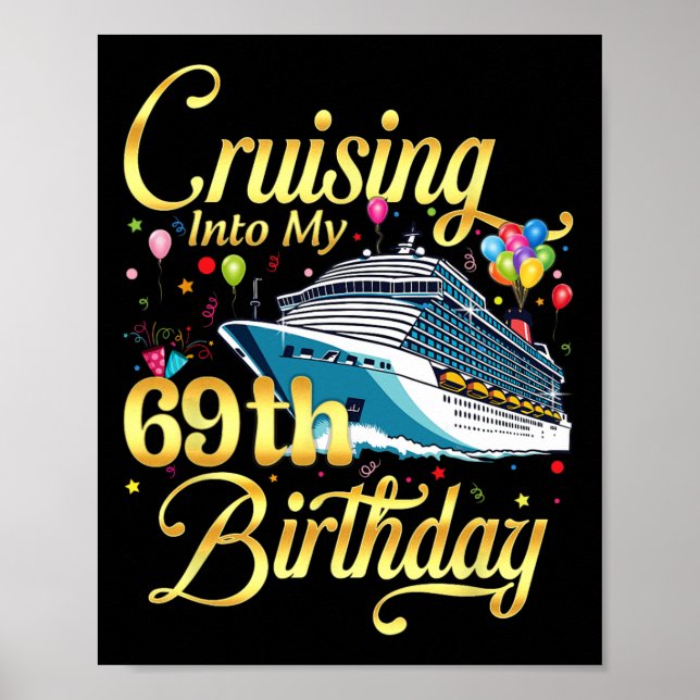 Seglar in i min 69-årsdag Kryssning 69 år gammal Poster (Framsidan)