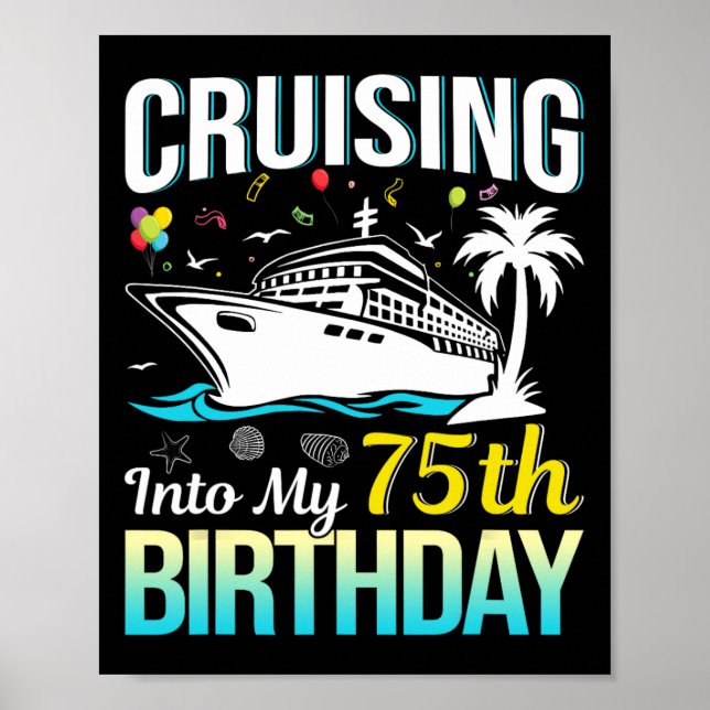 Seglar In I Min 75-årsdag 75 År Gammal Födelsedag Poster (Framsidan)