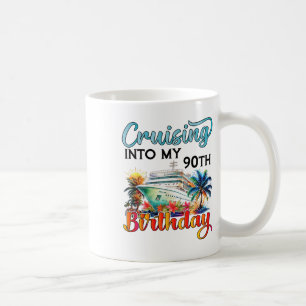 Seglar in i min 90-årsdagskryssning Födelsedagskry Kaffemugg