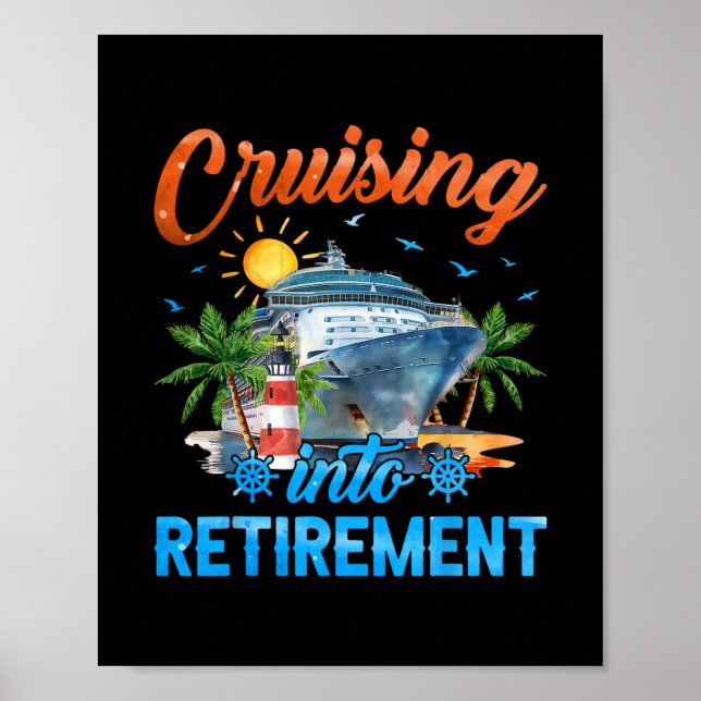 Seglar in i pensioneringen Pensionerad kryssningsf Poster (Framsidan)