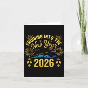 Seglar in in i det nya året 2026 Gott nytt år Fam Tack Kort