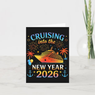 Seglar in in på det nya året 2026 Gott nytt år Fam Kort