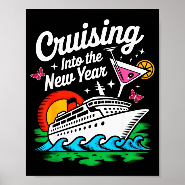 Seglar in på 2026 Nyårsfest Matchande Fa Poster (Framsidan)