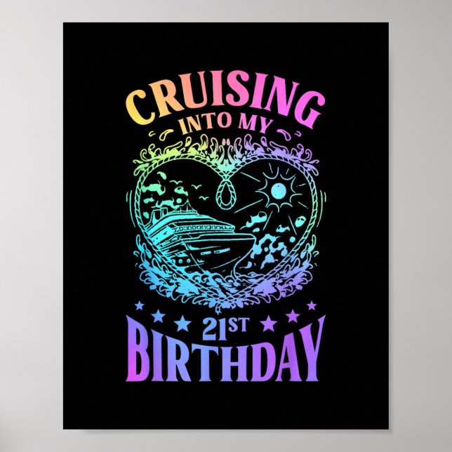 Seglar in på min 21-års födelsedags kryssning poster (Framsidan)
