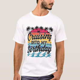 Seglar in på min födelsedag Retro kryssningströja T Shirt