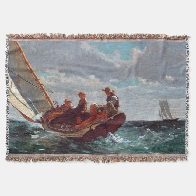 Seglar med god vind 1876 Winslow Homer Filt (Framsidan)