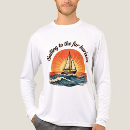 Seglar mot den avlägsna horisonten. äventyrs citat t shirt