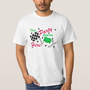 Segling av Flagga med kontrollerad Tävling Party T Shirt