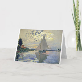 Segling för Monet fartygvatten i Tack Kort