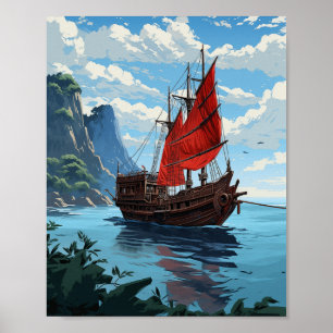 Segling genom Ha Long Bay Poster
