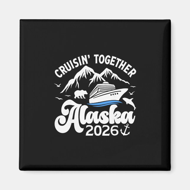Segling i Alaska Tillsammans 2026 Kryssningsresa S Magnet (Framsidan)