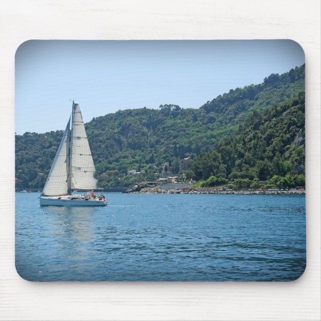 Segling i italienska Riviera - Portofino Mousepad Musmatta (Framsidan)