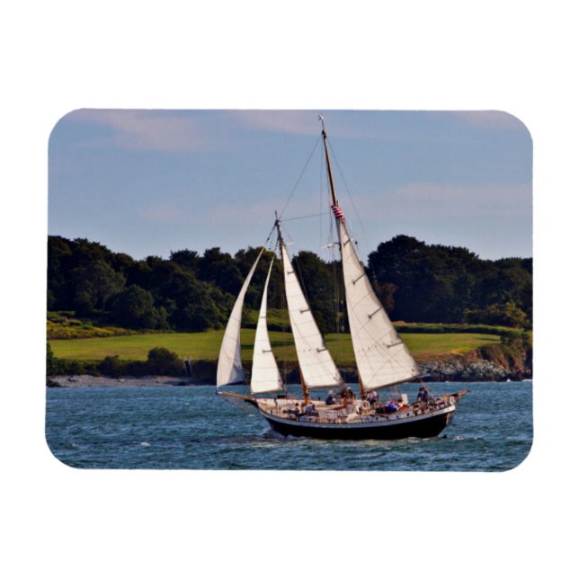 Segling i Newport, Rhode Island, USA Magnet (Horisontell)