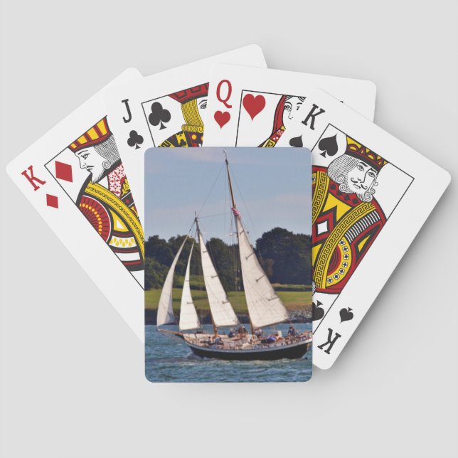 Segling i Newport, Rhode Island, USA Spel Kort (Baksidan)