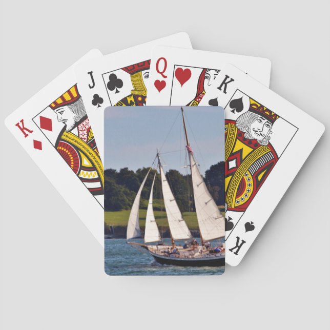 Segling i Newport, Rhode Island, USA Spelkort (Baksidan)