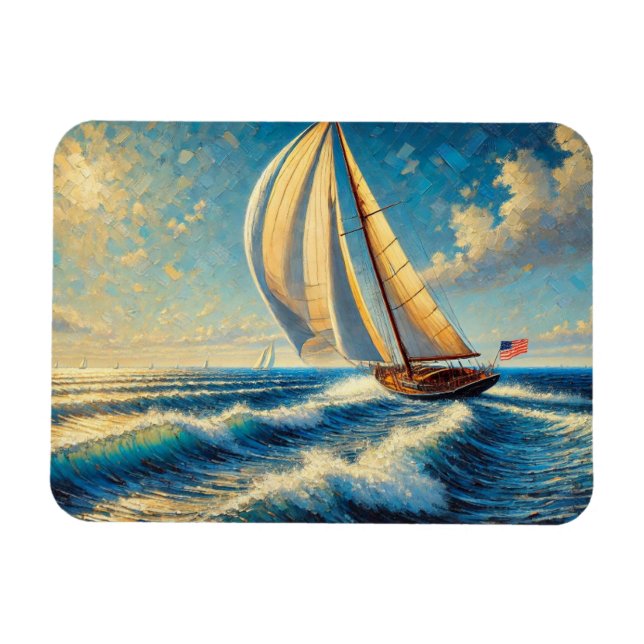Segling i Sjö Michigan-segelbåt Magnet (Horisontell)
