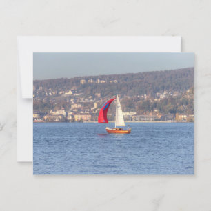 Segling i Sjö Zürich Vykort