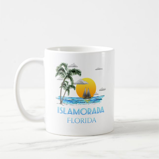 Segling Islamorada Florida Nycklar Kaffemugg (Vänster)