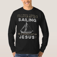 Segling & Jesus Rolig T-Shirt - Roligt Naustiskt F