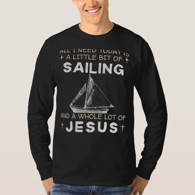 Segling & Jesus Rolig T-Shirt - Roligt Naustiskt F (Framsida)
