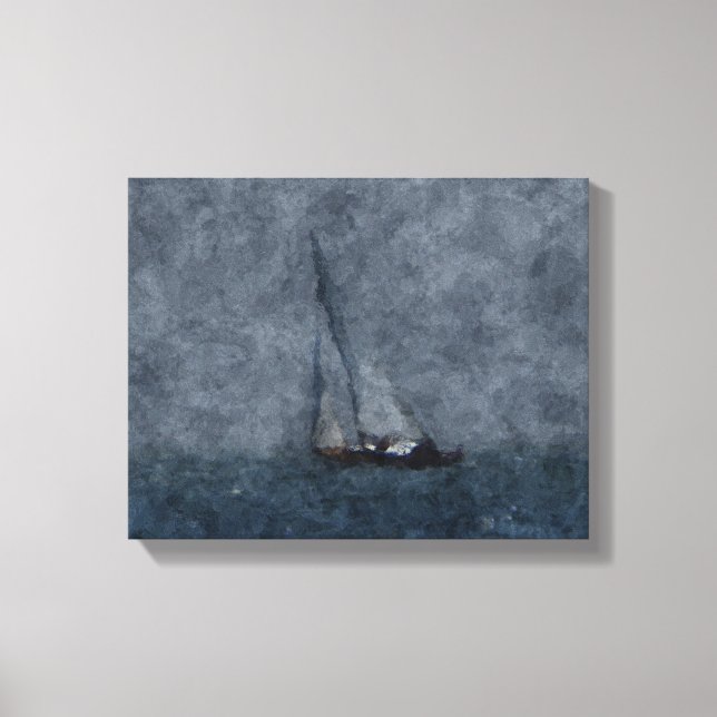 Segling nära Tiburon Canvastryck (Framsida)