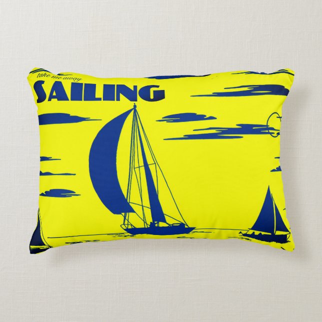 "Segling" Ocean Art Kudde (Framsidan)