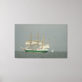 Segling på en gyllene dag canvastryck