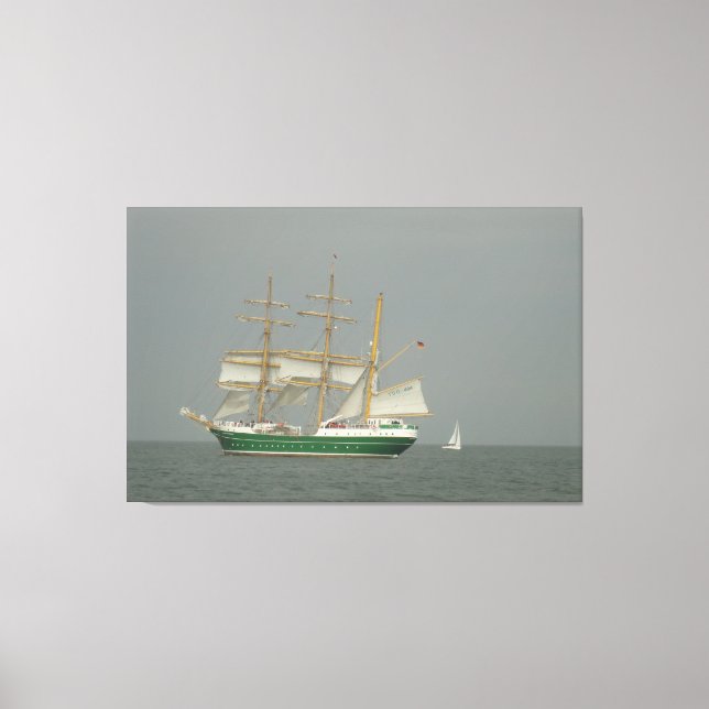 Segling på en gyllene dag canvastryck (Framsida)