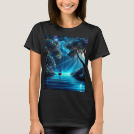 Segling på en vacker natt t shirt