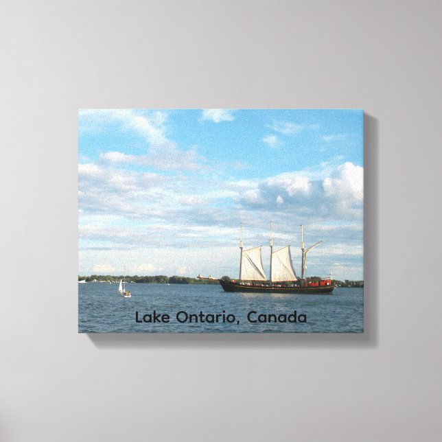 Segling på Lake Ontario Sträckt Canvas (Framsida)