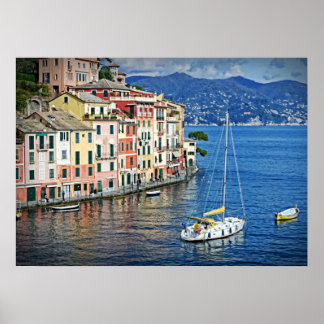 Segling Portofino och italienska Riviera-Poster Poster
