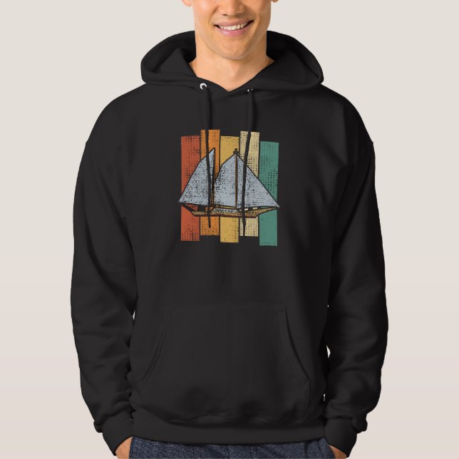 Segling Retro Vintage Hoodie (Framsida)