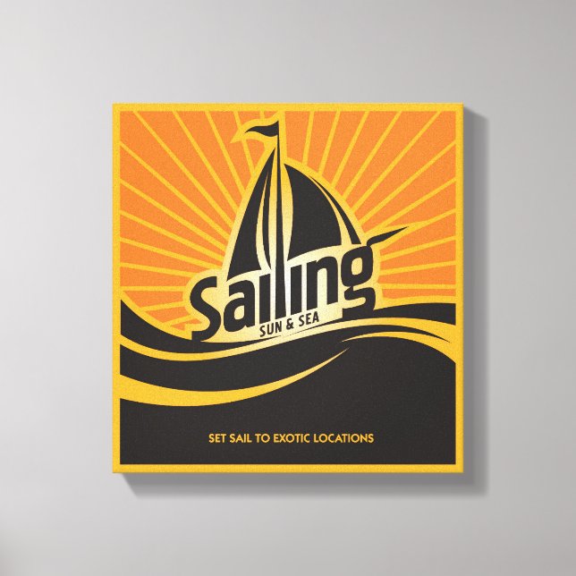 Segling Sol och hav Canvastryck (Framsida)