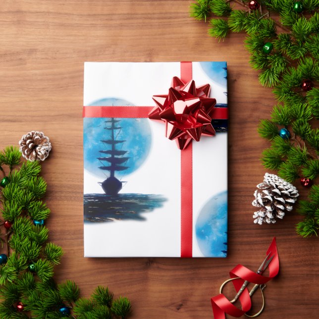 Segling till Måne Presentpapper (Julgåva)