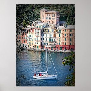 Segling till Portofino, Italia Poster