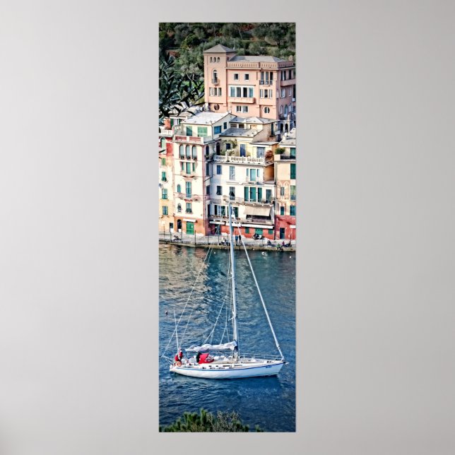 Segling till Portofino, kursiv Poster 36 x 12 (Framsidan)