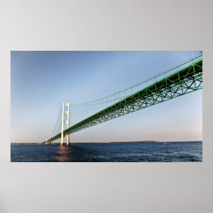 Segling under Mackinac-bron Poster