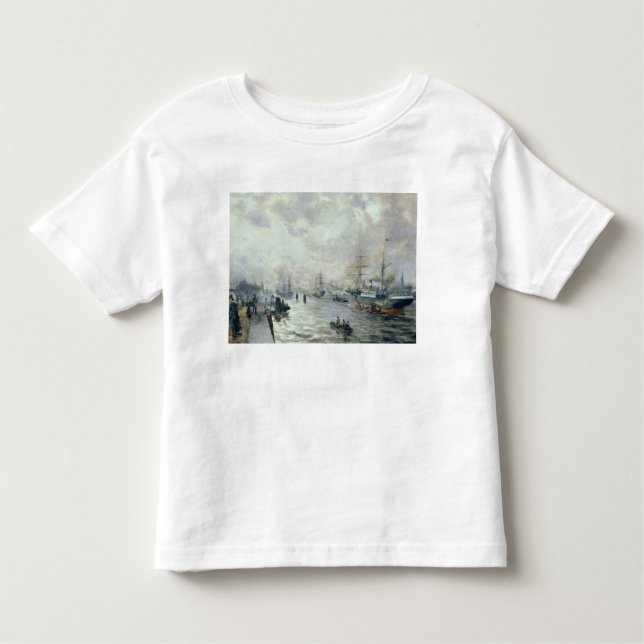 Seglingfrakter i porten av Hamburg, 1889 T-shirt (Framsida)