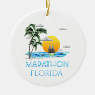 Seglingmaraton Florida Julgransprydnad Keramik