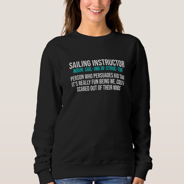 Seglingsinstruktör Segelbåt Segling Licens Fartyg  T Shirt (Framsida)