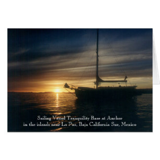 SeglingskyttelTranquility baserar på ankrar Hälsningskort